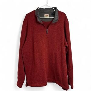 Wrangler red quarter-zip sweatshirt